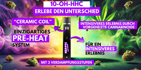 Happys Amsterdam 50% 10-OH-HHC Premium Einweg Vapes 1ml