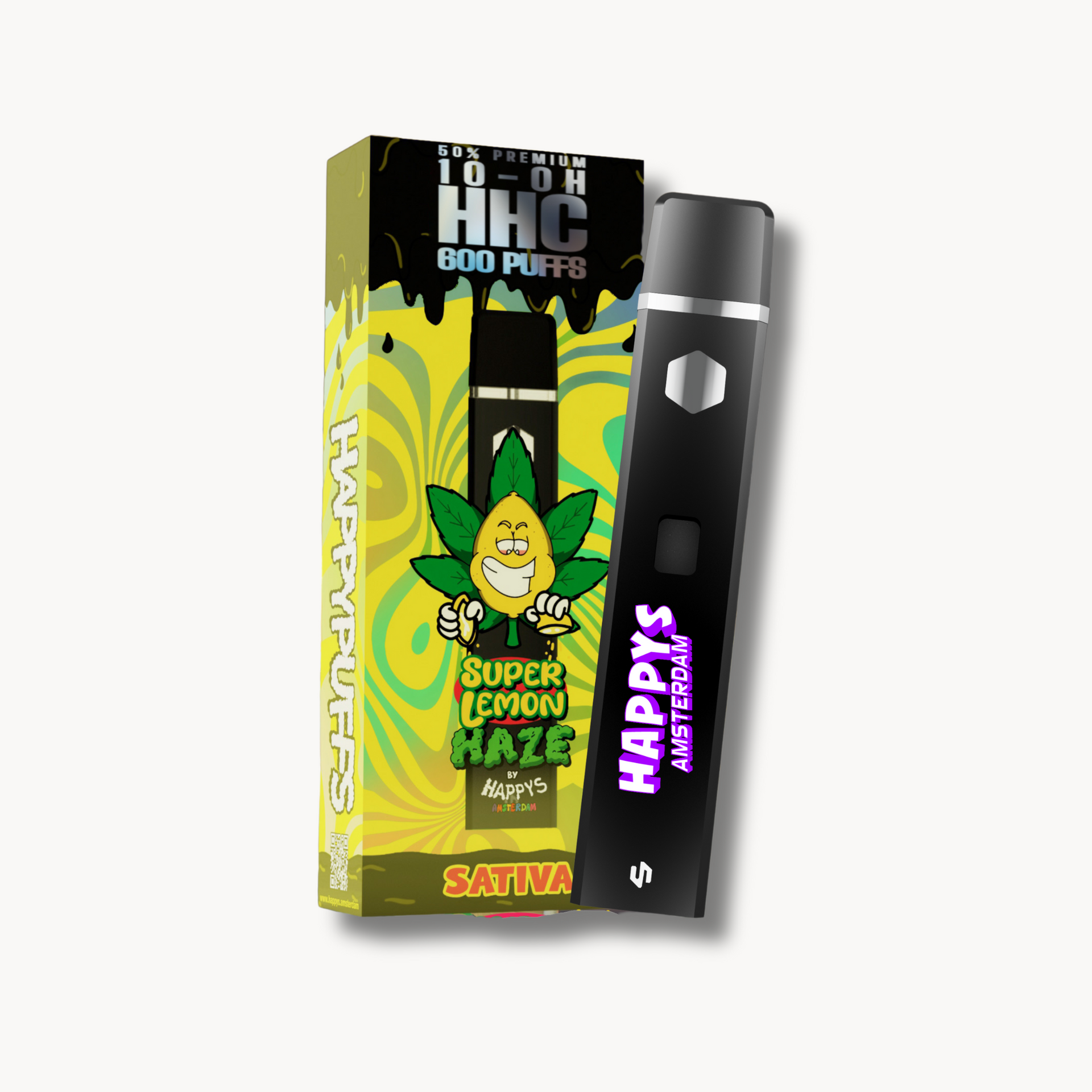 Happys Amsterdam 50% 10-OH-HHC Premium Einweg Vapes 1ml  Hamphavn