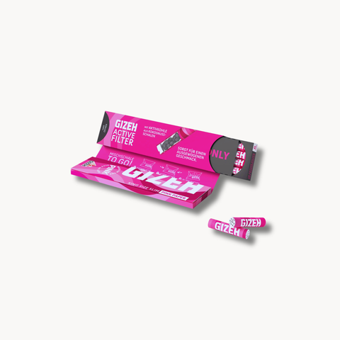 GIZEH PINK King Size Slim + Active Filter