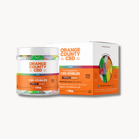 135g Orange County 1200mg CBD Gummis (Würfel)