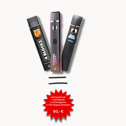 1 x 4 Blockz (H2) + 1 x Happys Amsterdam (TAC)+ Onlygrams (H2) Sparangebot