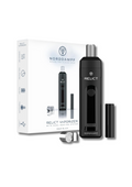 Norddampf Relict Vaporizer in Schwarz mit OLED-Display und Glasmundstück