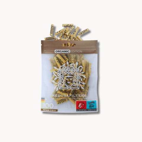 Medusa Aktivkohlefilter Slim 6 mm Organic Edition – 100 Stück