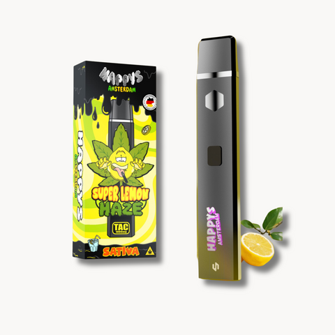 Neu! Kauf 3 und spare Angebot! Happys Amsterdam 1ml TAC Vape in verschiedenen Aromen erhältlich!